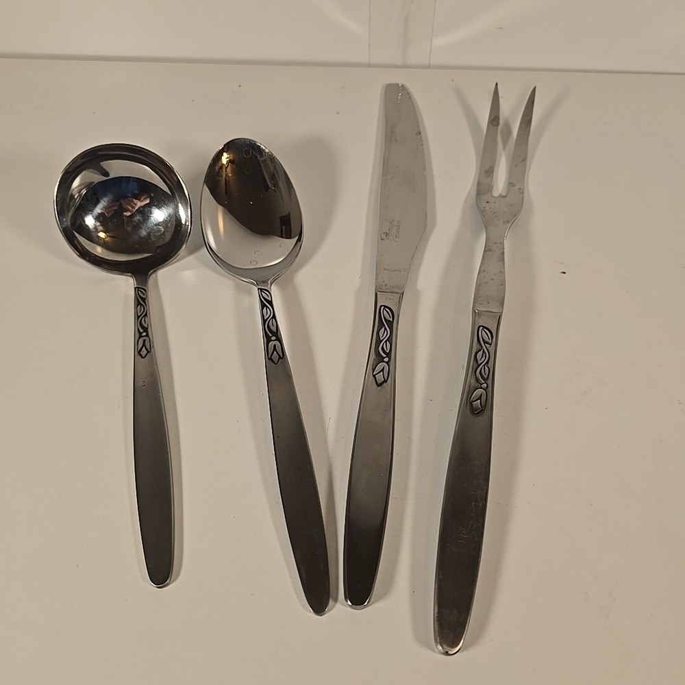 Amefa Holland Stainless Flatware Royal Damask Serving Pieces - Picture 1 of 5
